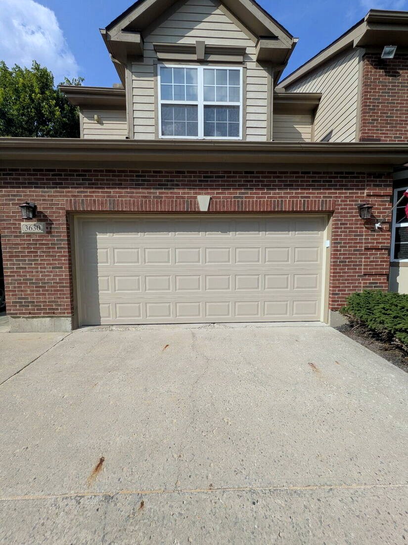 Garage door after repair, clean and working
