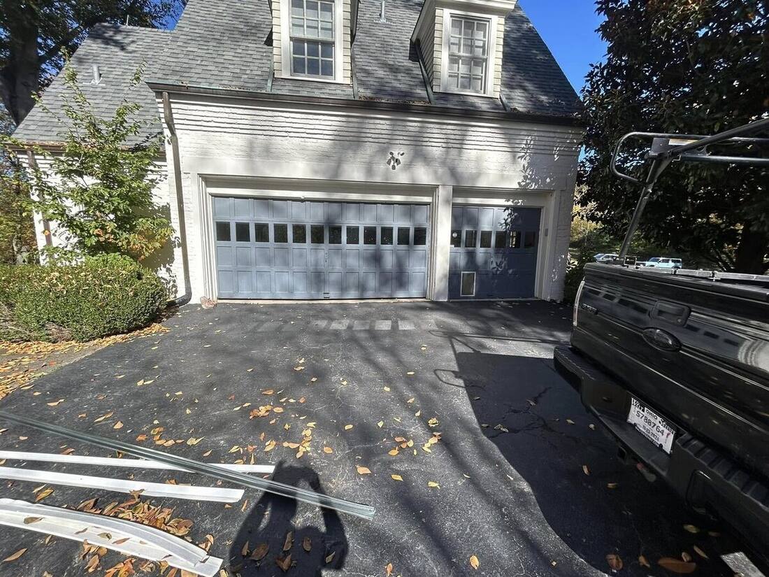 New carriage-style garage door installed